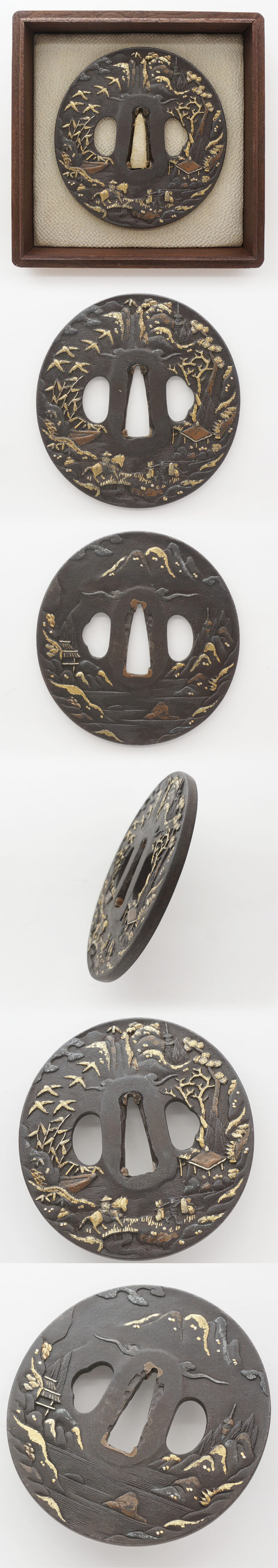 Tsuba:mumei (Nagasaki) landscape